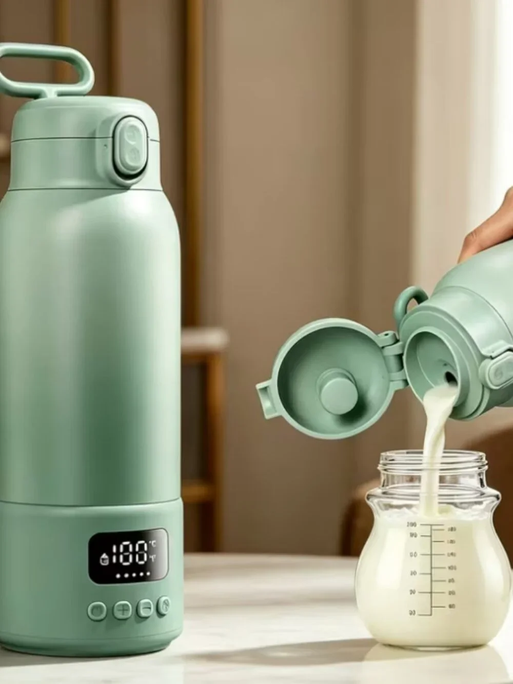 17 oz Portable Heated Water Bottle,